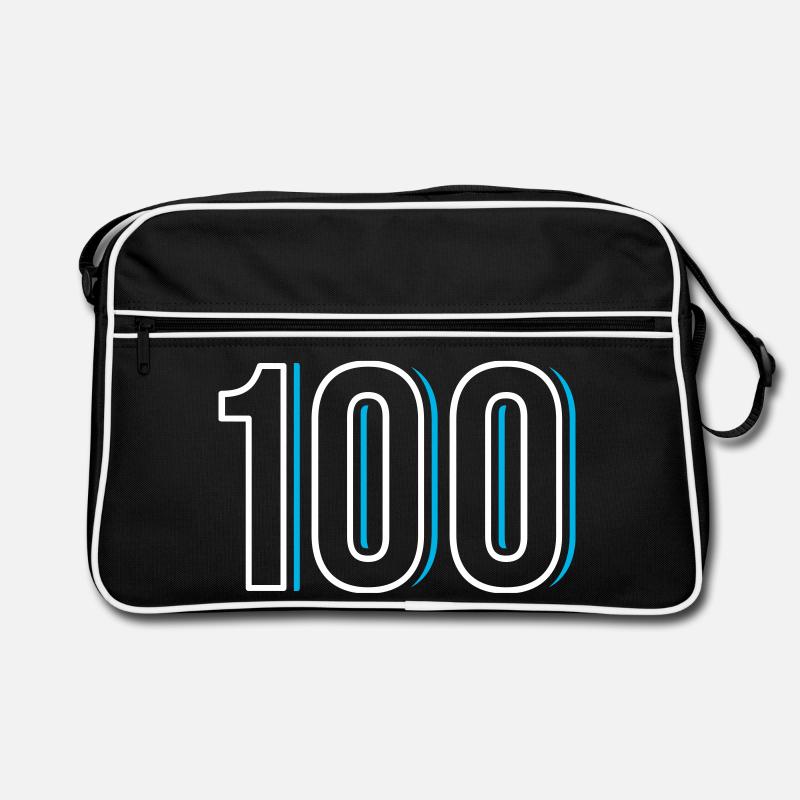 Nummer 100 - Einhundert - Hundert Retro Tasche