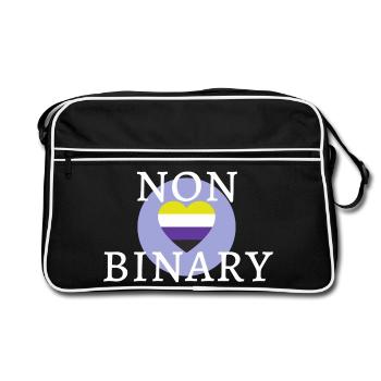 Gender-neutral YES! - Retro Bag - black/white - Front