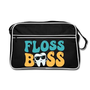 Assistant dentaire dentaire Floss - Sac Retro - noir/blanc - Devant