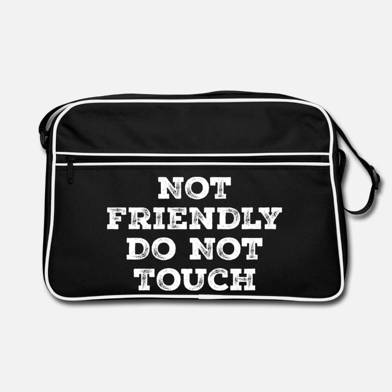 Nicht freundlich, nicht anfassen Retro Tasche