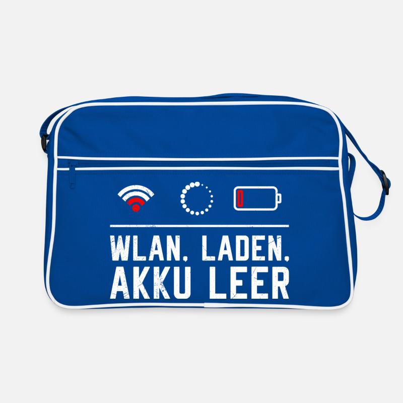 Coder WiFi. LOADING. BATTERY EMPTY FUNNY Retro Bag