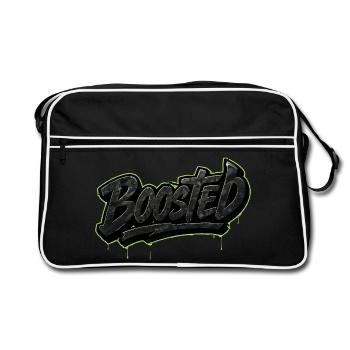 Boosted Motif for JDM and Turbo Fans Stickers - Retro Bag - black/white - Front