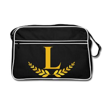 L - Retro Bag - black/white - Front