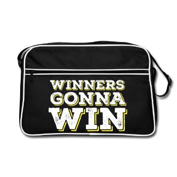 Les gagnants vont gagner - Sac Retro - noir/blanc - Devant