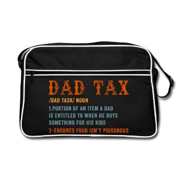 T-shirt de définition de la taxe pour les pères - Sac Retro - noir/blanc - Devant