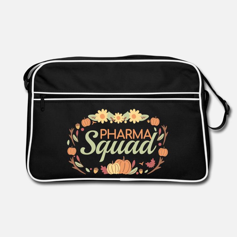 Apotheke | Pharma Squad pastellfarben - Retro Tasche - Schwarz/Weiß