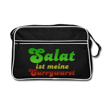 La salade est ma currywurst - Sac Retro - noir/blanc - Devant