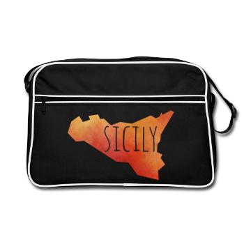 sicily - Retro Tasche - Schwarz/Weiß - Vorne