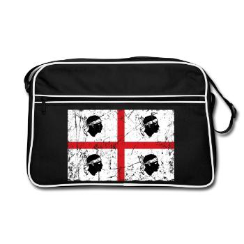 Sardinia flag vintage effect - Retro Bag - black/white - Front