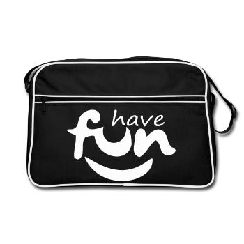 Funny, have fun - Retro Bag - black/white - Front