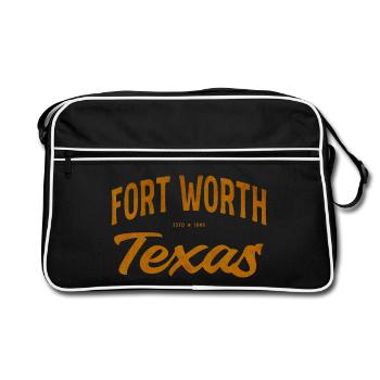 Fort Worth Texas Vintage - Retro Bag - black/white - Front