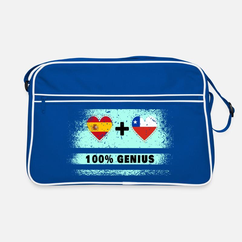 Flagge Spanien und Chile 100% genial Retro Tasche