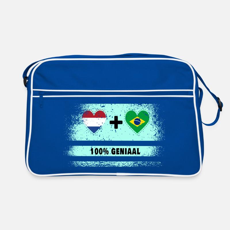 Brésil et Pays-Bas Drapeau 100% Genius Sac Retro