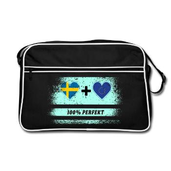 Europe et Suède 100% Parfait / Cadeau - Sac Retro - noir/blanc - Devant