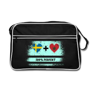 Maroc et Suède 100% Parfait / Cadeau - Sac Retro - noir/blanc - Devant