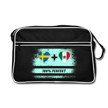 Mexico and Sweden 100% perfect / gift - Retro Bag - black/white - Front