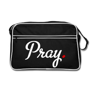 pray - Retro Bag - black/white - Front
