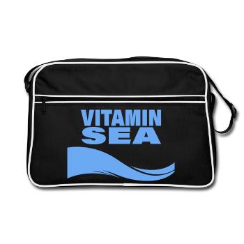 VITAMIN SEA - Retro Bag - black/white - Front