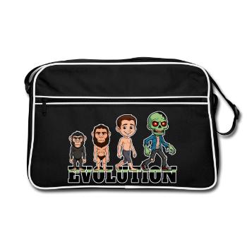 Evolution Zombie - Retro Bag - black/white - Front