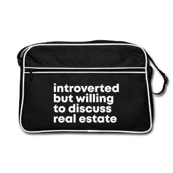 Immobilier Immobilier Immobilier - Sac Retro - noir/blanc - Devant