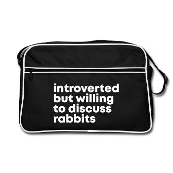 Rabbit Rabbit Rabbit - Retro Bag - black/white - Front