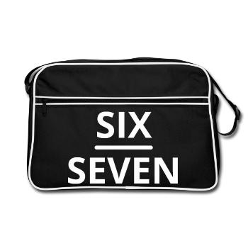 Six Seven Meme Design - Retro Bag - black/white - Front