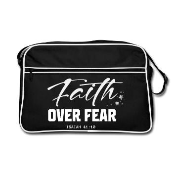 Faith Over Fear Isaiah 41 10 Glaube - Retro Bag - black/white - Front