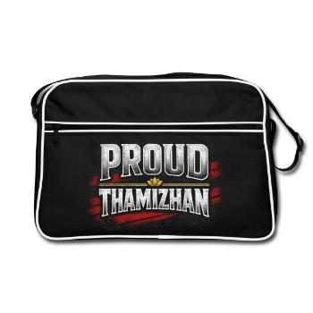 Tamil Tamilisch Sri Lanka Proud Thamizhan - Retro Bag - black/white - Front