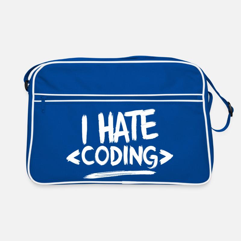 Ich hasse das Programmieren von Computer-Web-Programmierern Retro Tasche