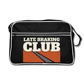 Track Day Bremsstaub Hpde Track Car Autocross - Retro Tasche - Schwarz/Weiß - Vorne