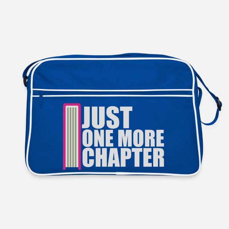 Just One More Chapter Funny Bookworm Reading Cool Retro Bag