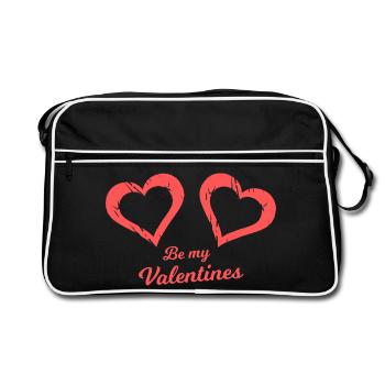 Sois mon pinceau cœur de la Saint-Valentin - Sac Retro - noir/blanc - Devant