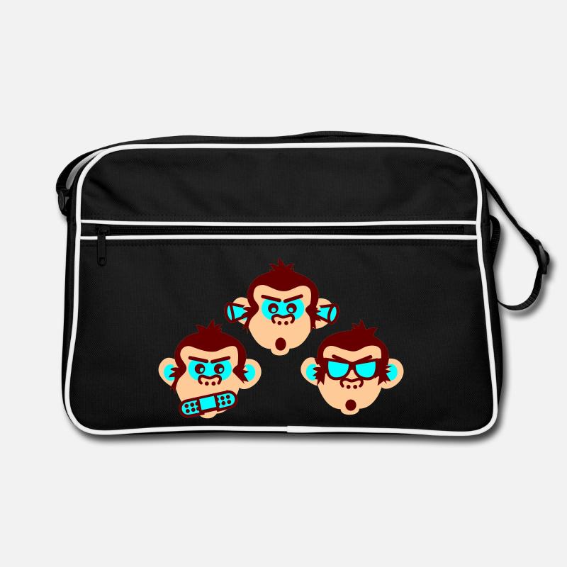 three wise monkeys Retro Bag