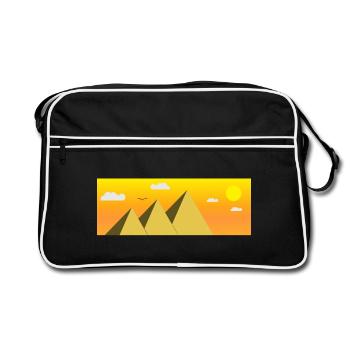 Égypte Égypte Le Caire vacances pyramide idée cadeau - Sac Retro - noir/blanc - Devant