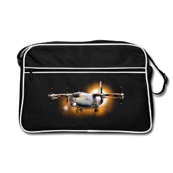 Transport Flugzeug Antonov-12 - Retro Tasche - Schwarz/Weiß - Vorne