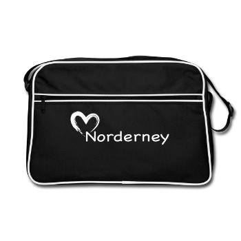Un cœur pour Norderney - Sac Retro - noir/blanc - Devant