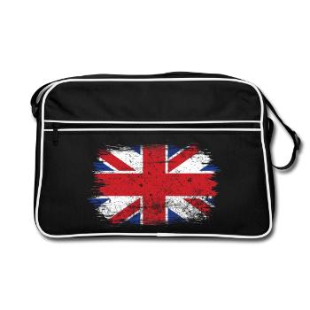 Brushstroke Union Jack Flag - Retro Bag - black/white - Front