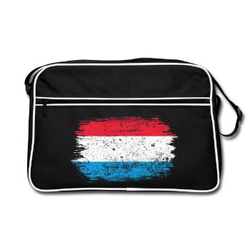 Coup de pinceau Drapeau néerlandais - Sac Retro - noir/blanc - Devant