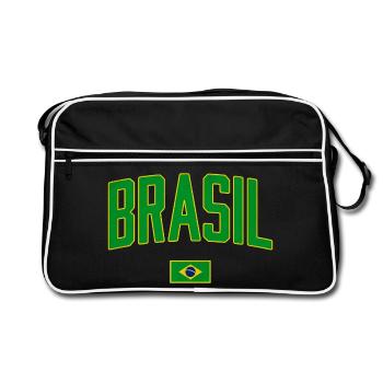 Brazil | Brasil - Retro Bag - black/white - Front