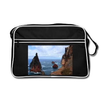 Madeira Portugal Poster - Retro Bag - black/white - Front