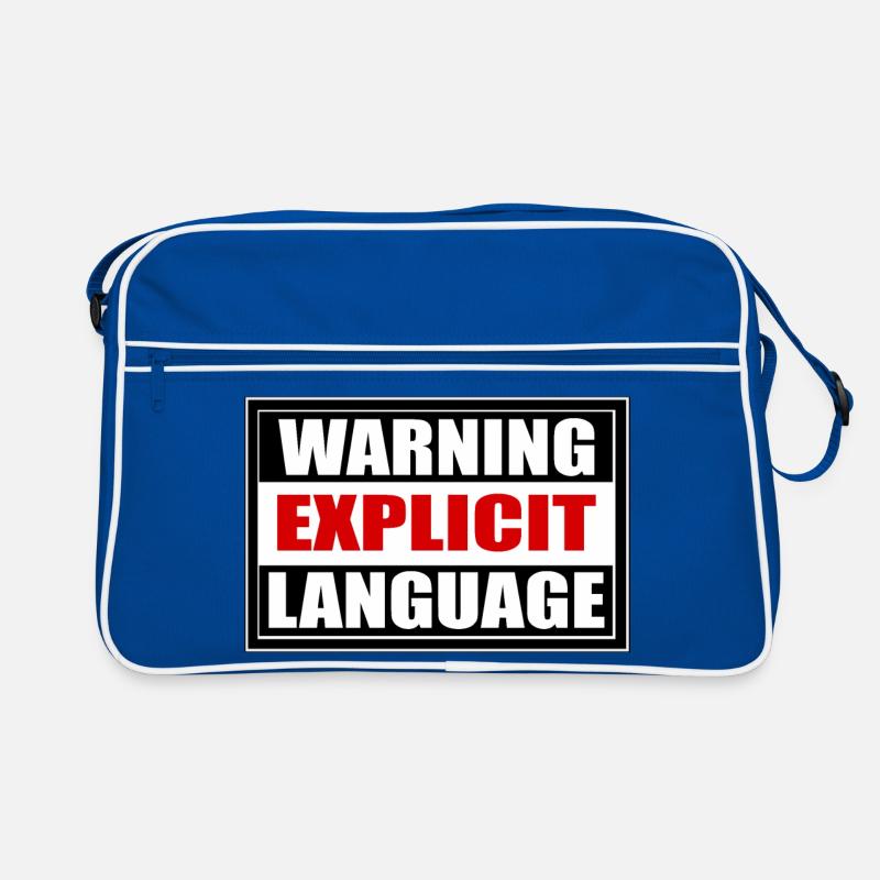 Achtung grobe Sprache Retro Tasche