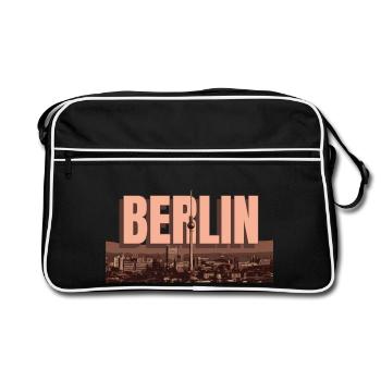 Berlin the place to be! - Retro Bag - black/white - Front