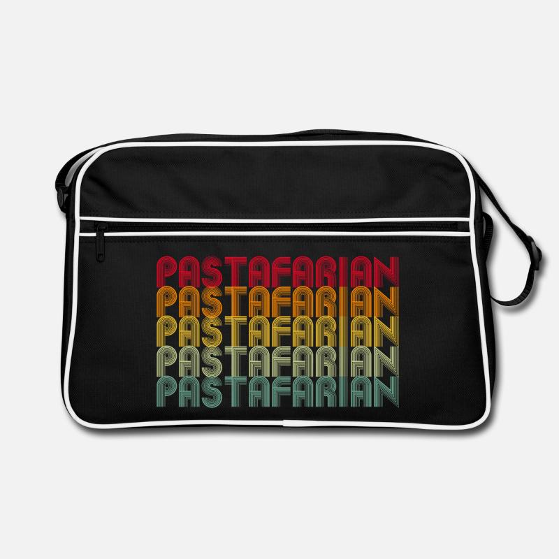 Regenbogen Schriftstapel Muster Retro Tasche
