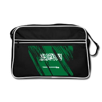 Drapeau de l’Arabie saoudite - Sac Retro - noir/blanc - Devant