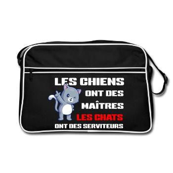 Chats Serviteurs et Chiens Maîtres - Sac Retro - noir/blanc - Devant