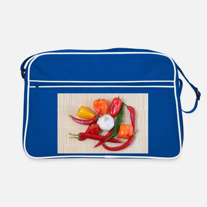 Piments colorés et ail Sac Retro