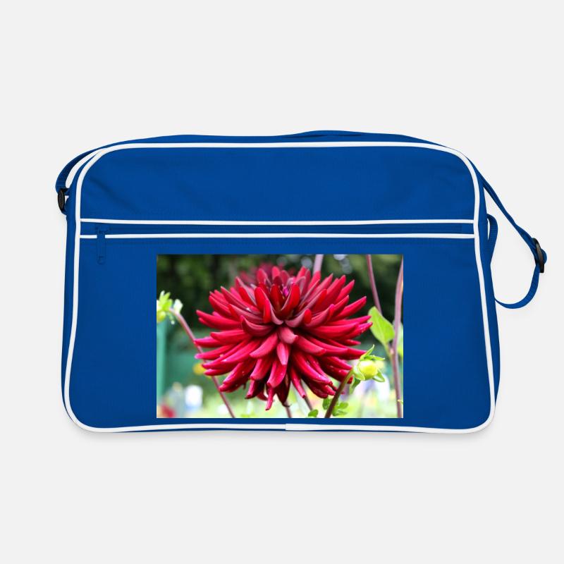 Dahlia Fleur Rouge, Fleur Sac Retro