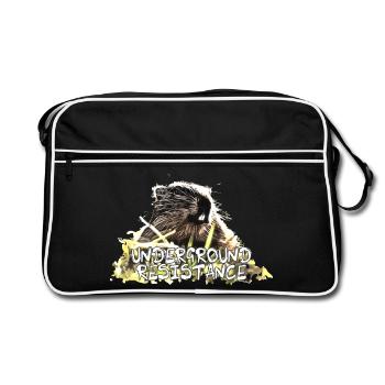 Cult Marmot - Underground Resistance - Retro Bag - black/white - Front