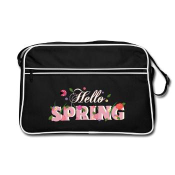 hello spring - Retro Bag - black/white - Front