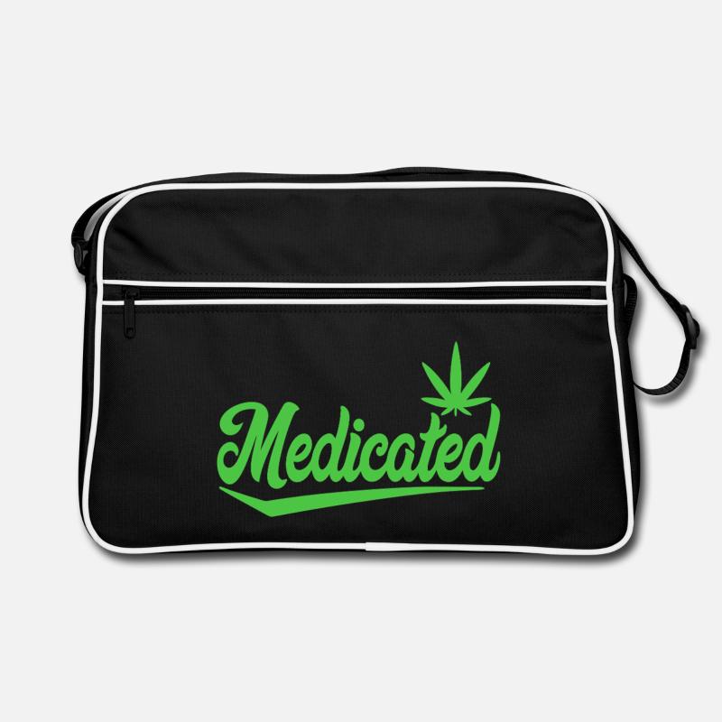 Medicated Script with Leaf | 420 Chill Vibes Retro Bag